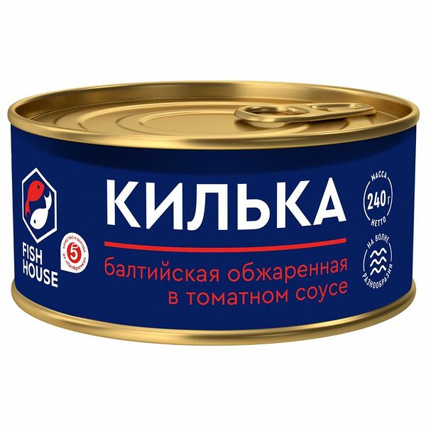 Килька Fish House в томатном соусе 240 г