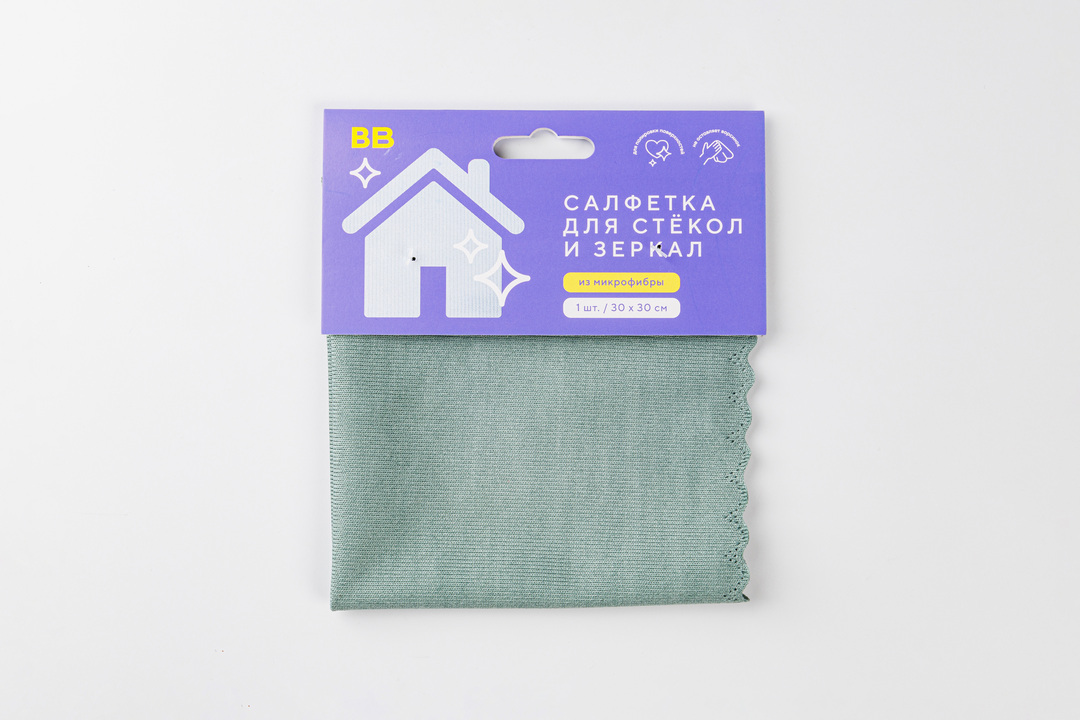 

Салфетка из микрофибры для стекол и зеркал 30x30 см