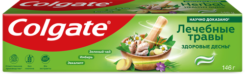 

Зубная паста Colgate Лечебные травы отбеливающая 146 г