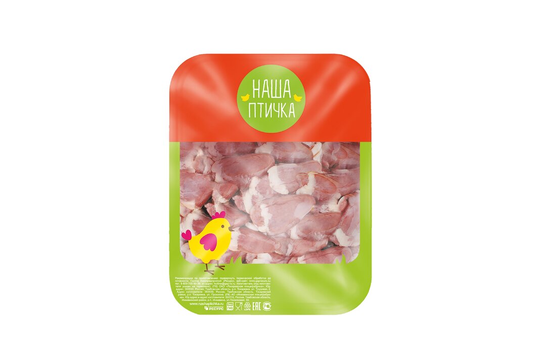 

Сердце цыплят-бройлеров Наша птичка 490 г