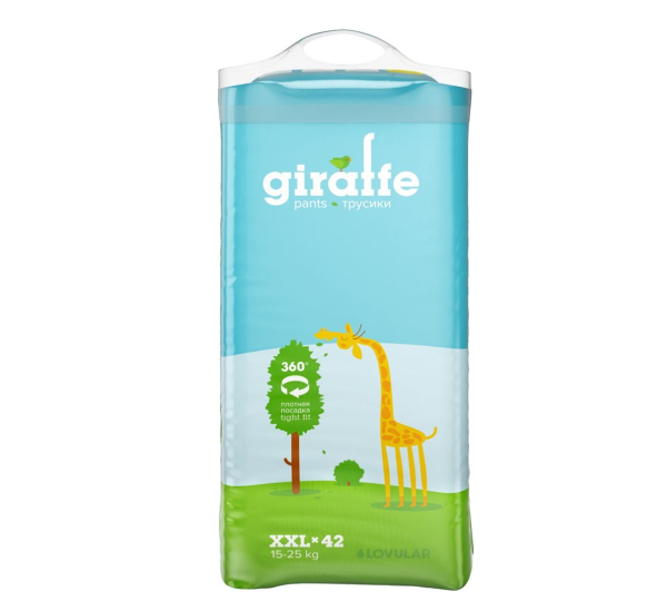 Подгузники-трусики Lovular Giraffe XXL (15-25 кг), 42 шт.