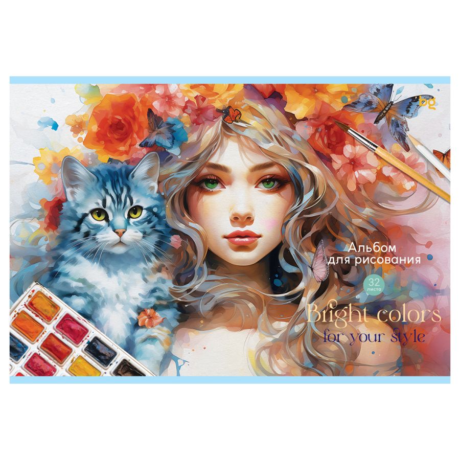 

Альбом для рисования BG Акварельные краски на спирали А4, 32 л, в ассортименте