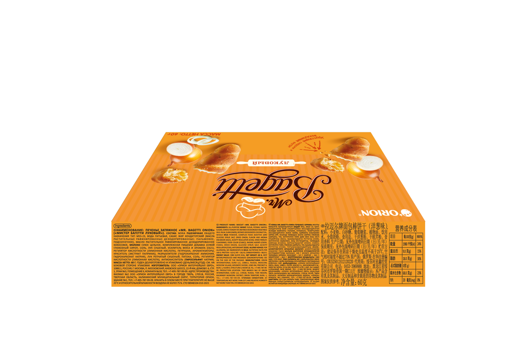 

Печенье Orion Mr. Bagetti затяжное луковое 60 г