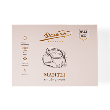 

Манты Шаляпин с говядиной 600 г