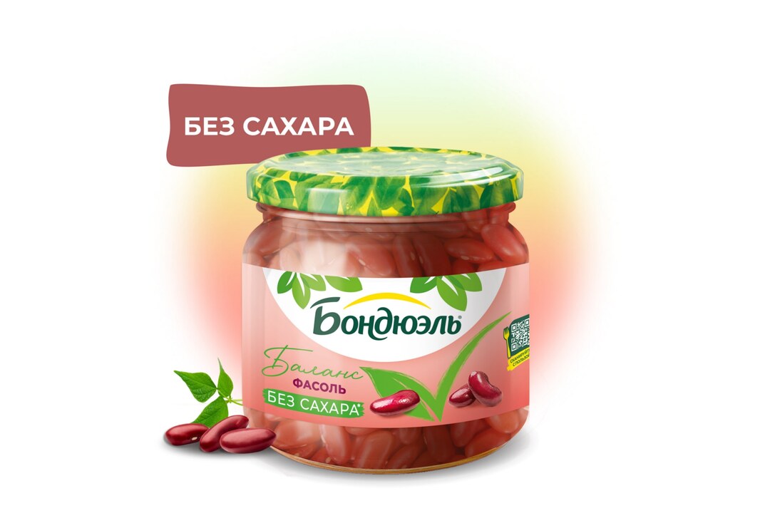 

Фасоль консервированная Бондюэль красная без сахара 360 г