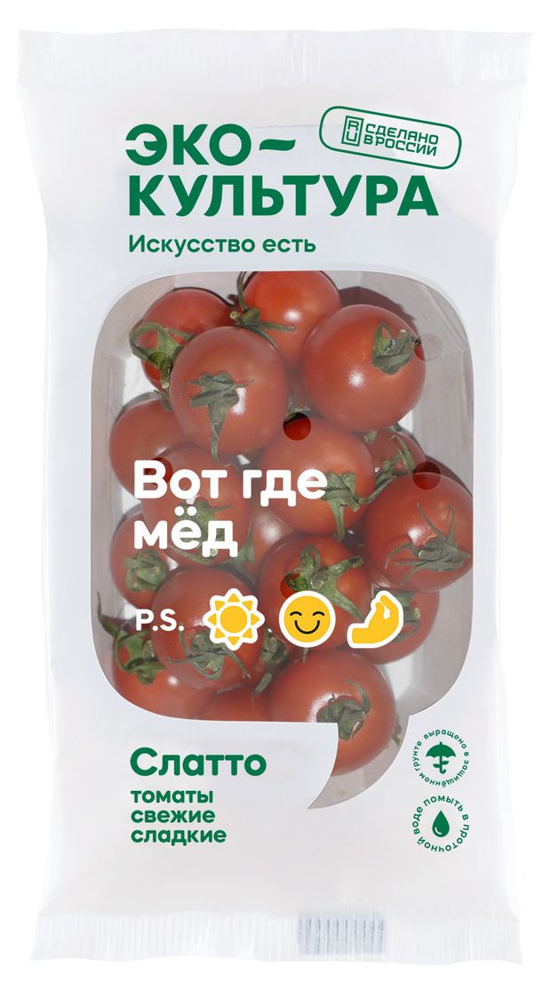 

Томаты черри Эко-культура круглые красные Слатто 200 г