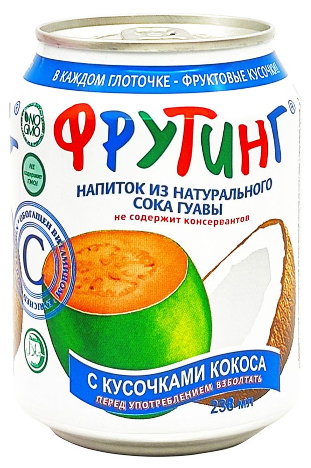 

Напиток сокосодержащий Фрутинг гуава-кусочки кокоса 238 мл