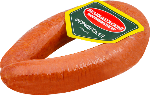 

Колбаса Великолукский Мясокомбинат Фермерская полукопченая категории А весовая