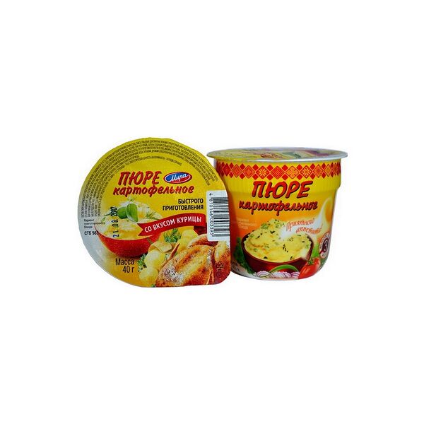 Пюре картоф. быстр. приг. со вкусом курицы  ТМ Мира 40 г. в стак.