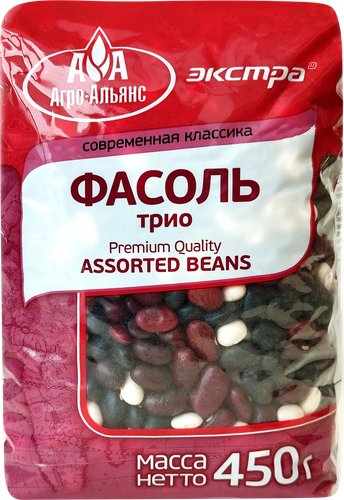 

Фасоль Агро-Альянс Экстра Трио 450 г