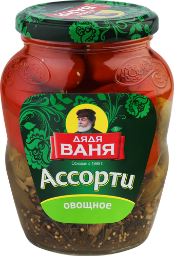 

Ассорти Дядя Ваня маринованное овощное 680 г