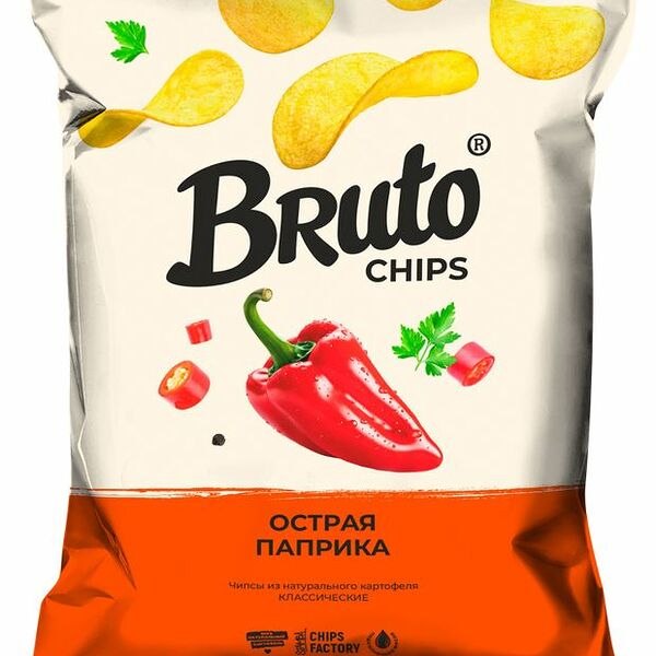 Чипсы картофельные Bruto Острая паприка 120 г