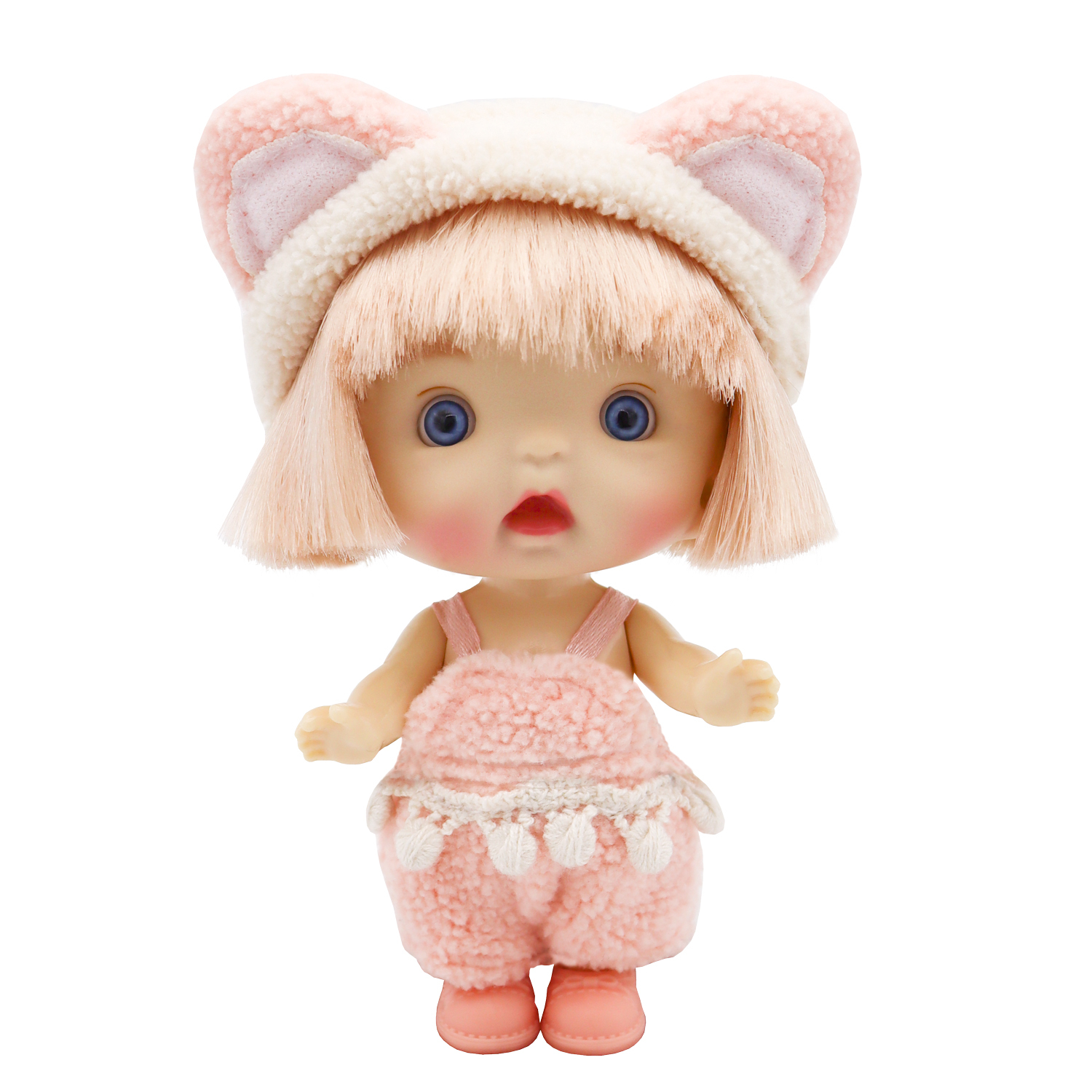 

Кукла Funky Toys в шапке с ушками виниловая 10 см