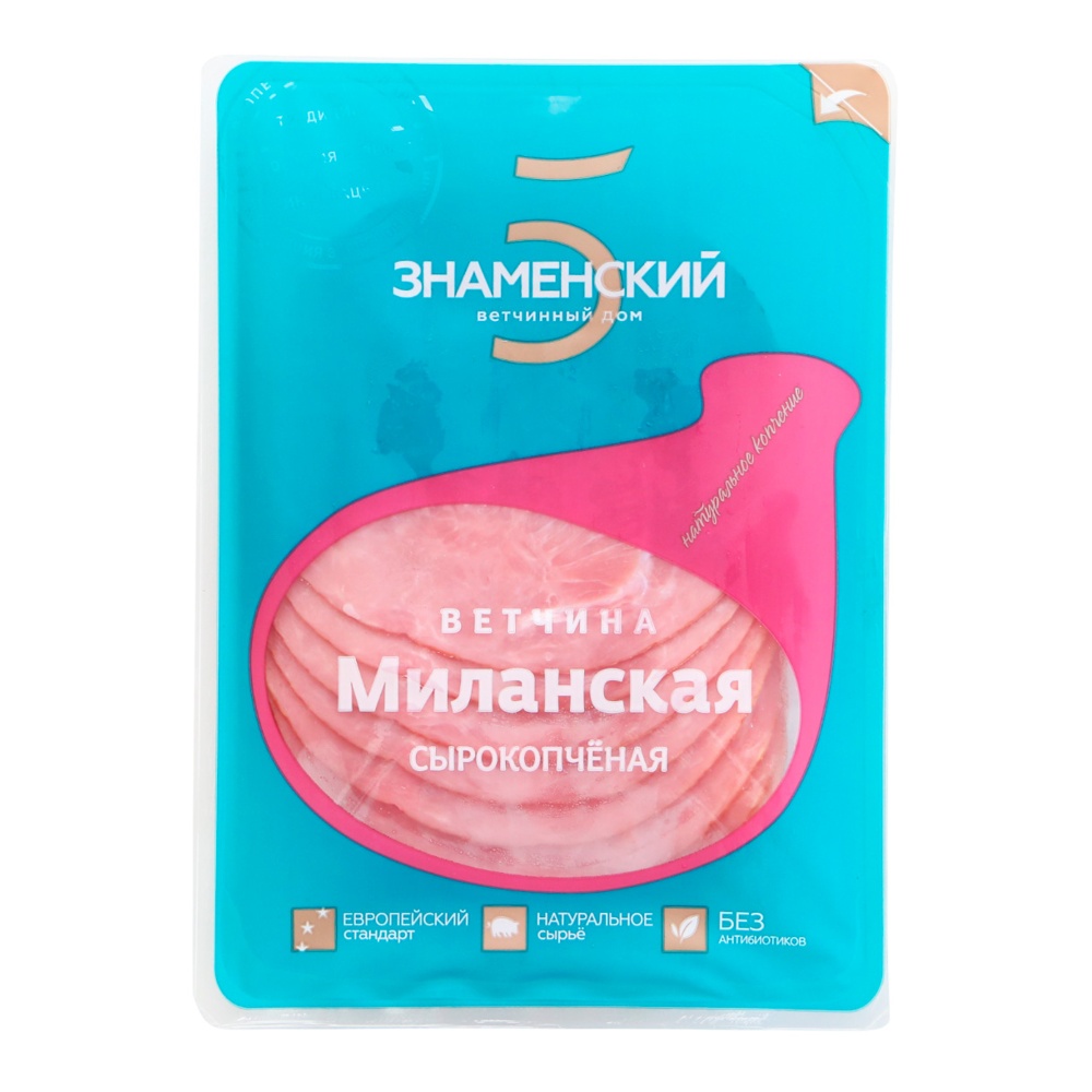 

Ветчина Знаменский ветчинный дом Миланская сырокопченая 100 г