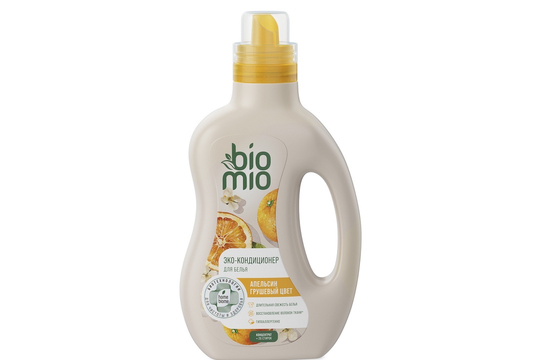 

Кондиционер для белья Biomio Bio Soft Апельсин, грушевый цвет, экологичный 800 мл