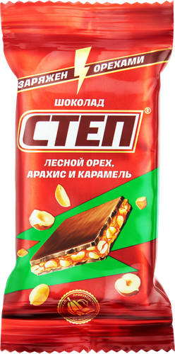 

Шоколад молочный Степ лесной орех, арахис и карамель 80 г