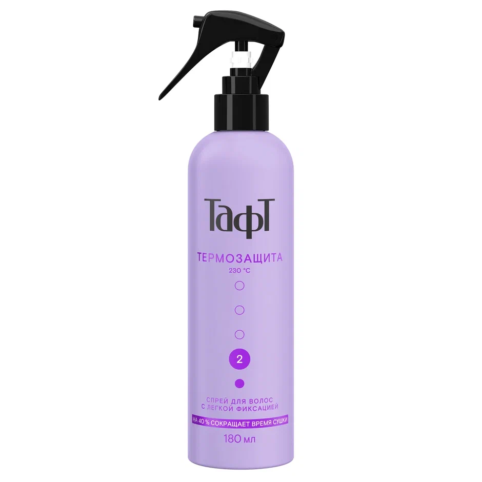 

Термозащитный спрей Тафт для укладки волос 180 мл