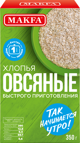 

Хлопья овсяные Makfa, 350 г