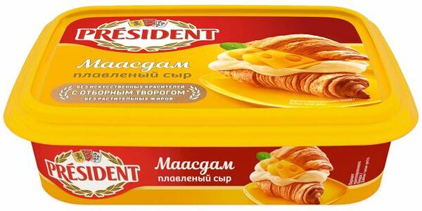 Сыр плавленый President Маасдам 45% БЗМЖ 200 г
