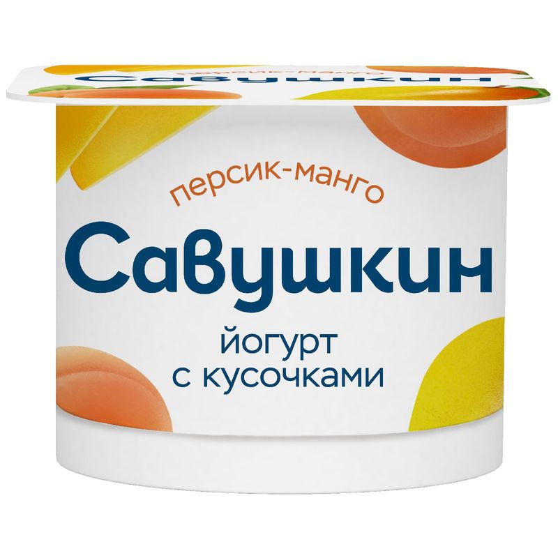 

Йогурт Савушкин Персик-манго с кусочками 2% 120 г