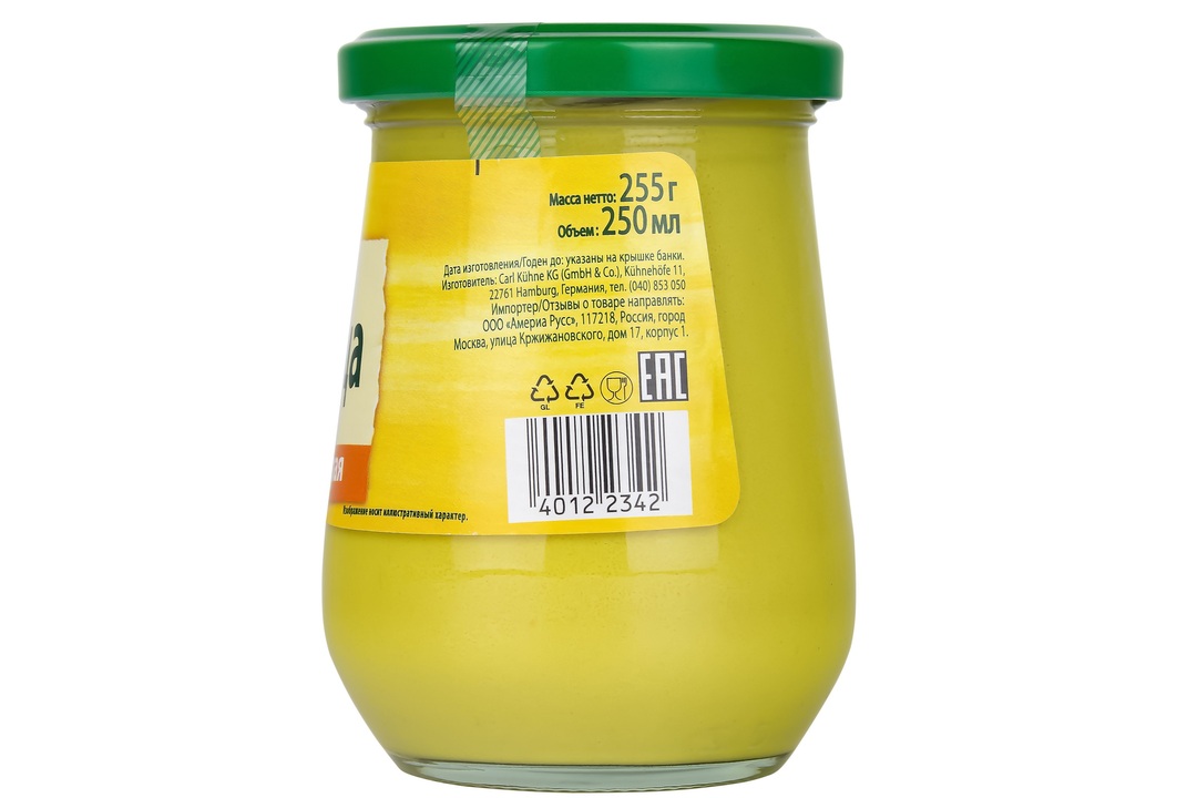 

Горчица Kühne средне-острая 250 мл