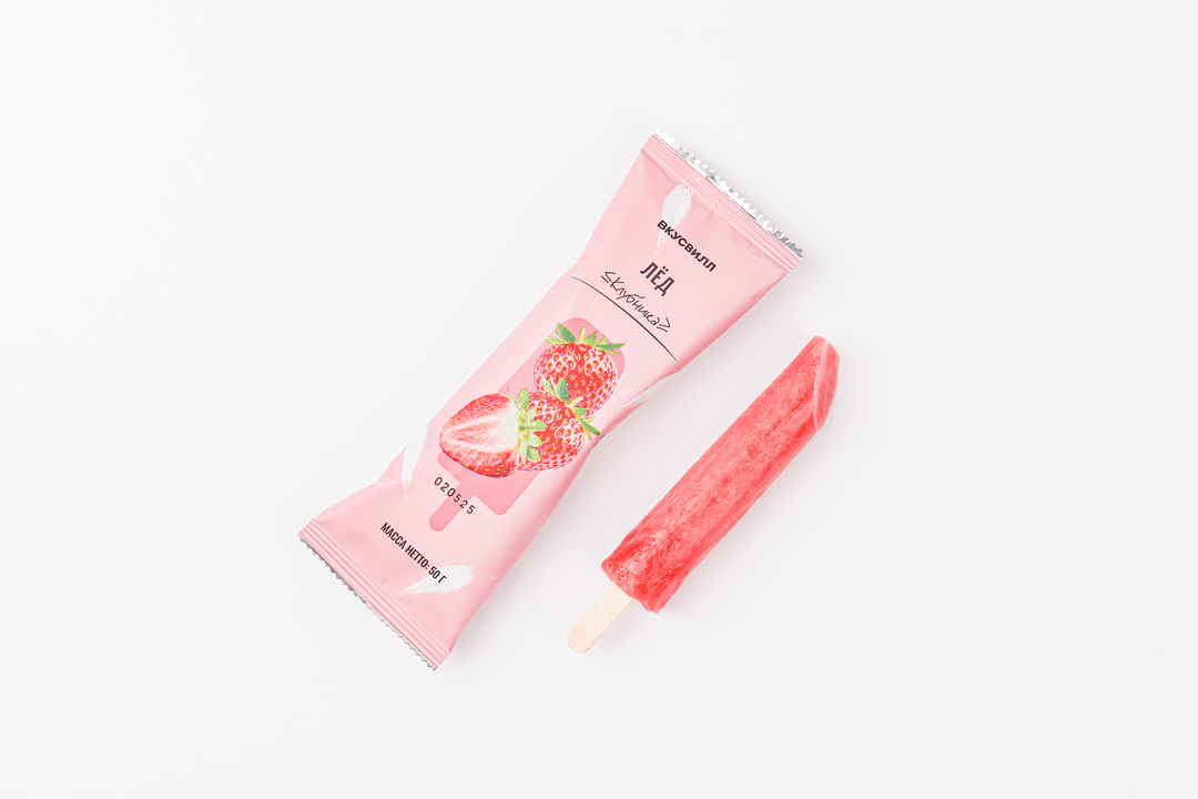 

Мороженое лед ВкусВилл Клубника 50 г