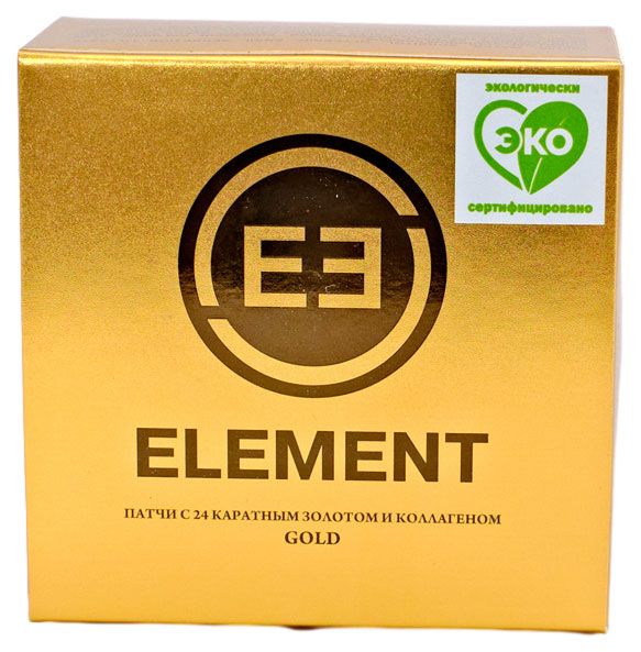 

Патчи для глаз Element Element Gold Гидрогелевые омолаживание и лифтинг на основе золота и коллагена 60 шт