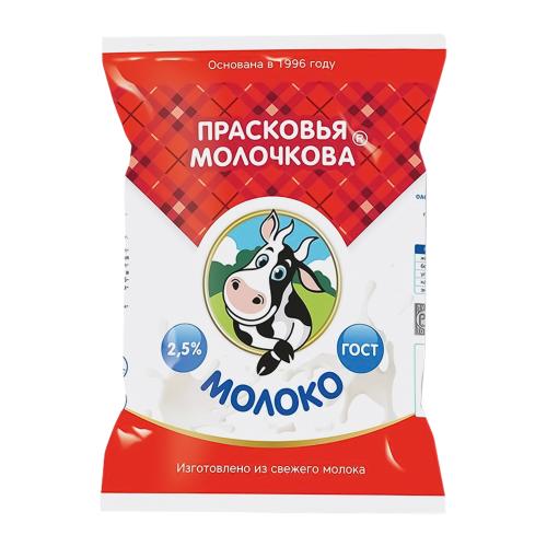 

Молоко Прасковья Молочкова пастеризованное 2.5% 900 г