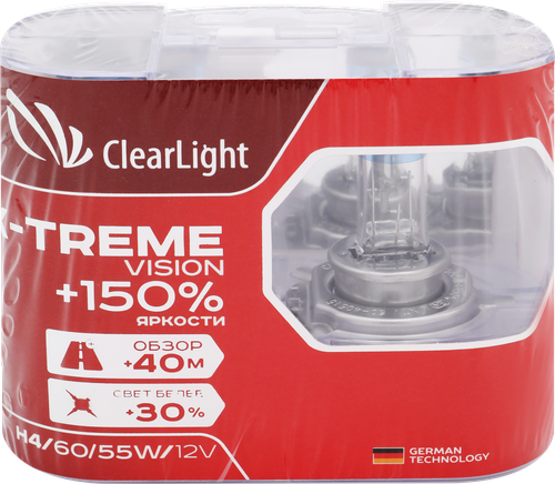 

Комплект автомобильных ламп ClearLight X-tremeVision Арт. H4т12V-60 2 шт.