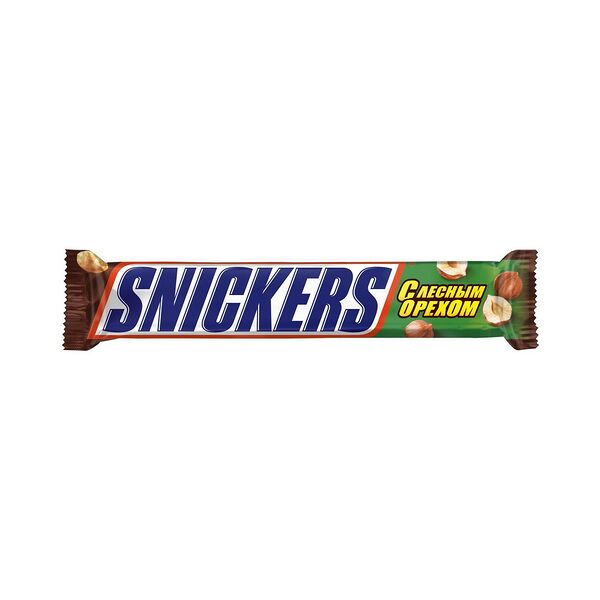 Батончик шоколадный Snickers с лесным орехом 81г