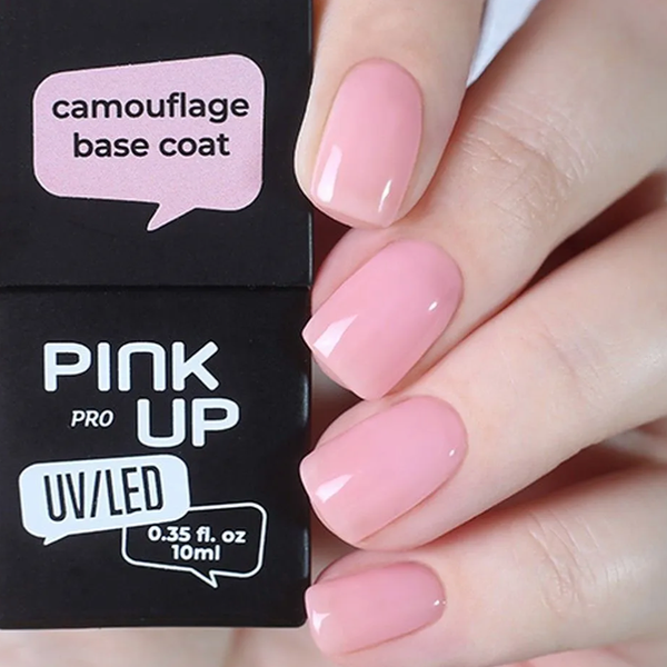 Камуфлирующая база для ногтей UV/LED `PINK UP` `PRO` camouflage base coat тон 01 10 мл