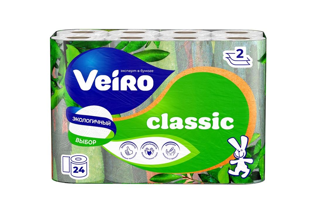 

Туалетная бумага Veiro Classic 2 слоя 24 шт