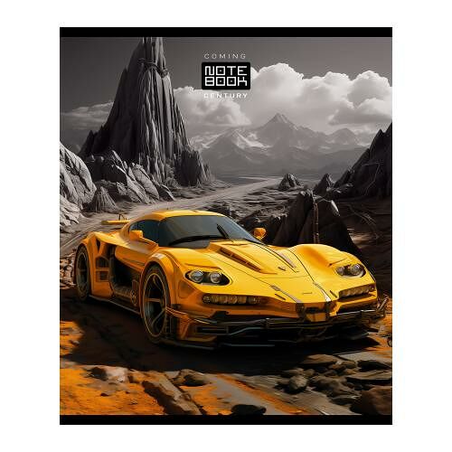 Тетрадь ПЗБМ А5 серия Спорткары клетка 48 листов дизайн в ассортименте