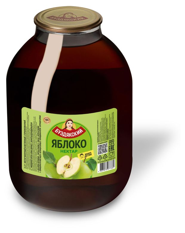 

Нектар Буздякский Яблочный осветленный, 3 л