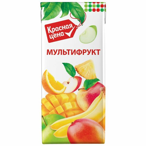 Напиток сокосодержащий Красная цена Мультифрукт 1 л