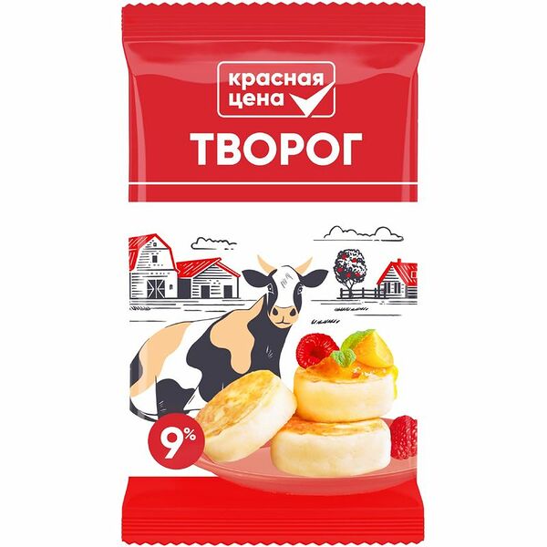Творог Красная цена 9% 180 г