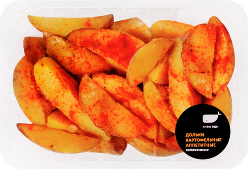 

Дольки картофельные Киты еды аппетитные, запеченные, весовые