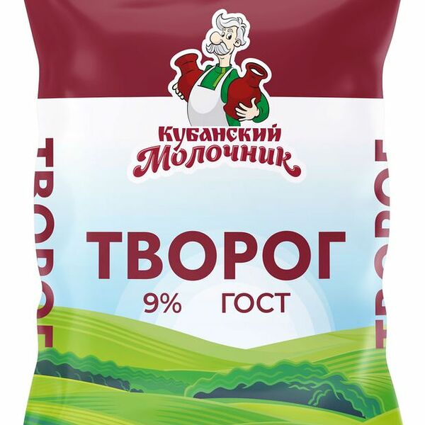 Творог Кубанский Молочник 9%, 180г
