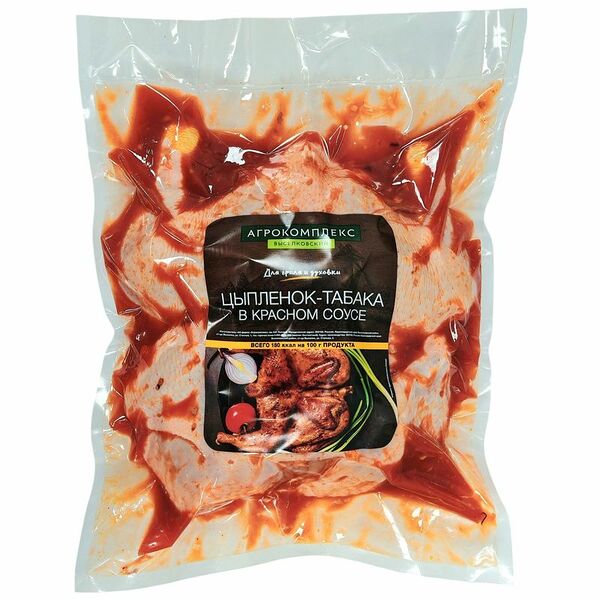 Цыпленок-табака Агрокомплекс в красном соусе вес