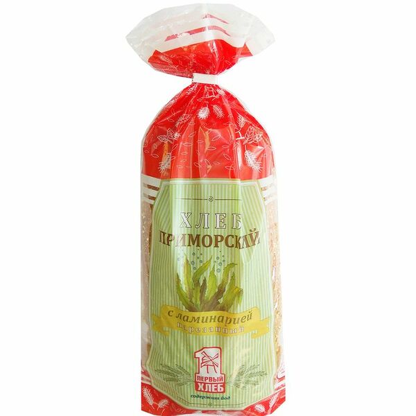 Хлеб Первый Хлеб Приморский пшенично-ржаной с ламинарией в нарезке 400 г 