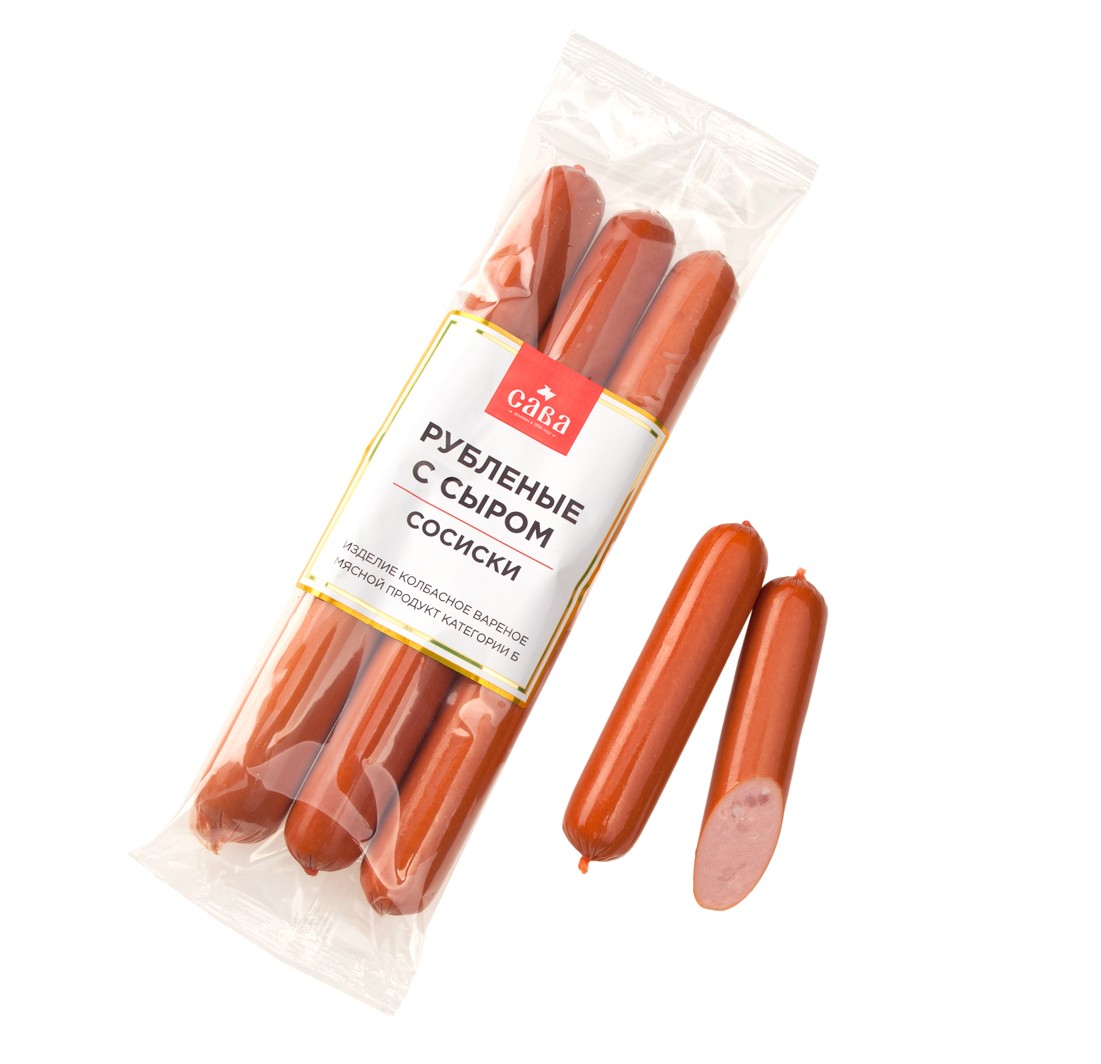 

Сосиски Сава Рубленые с сыром 420 г