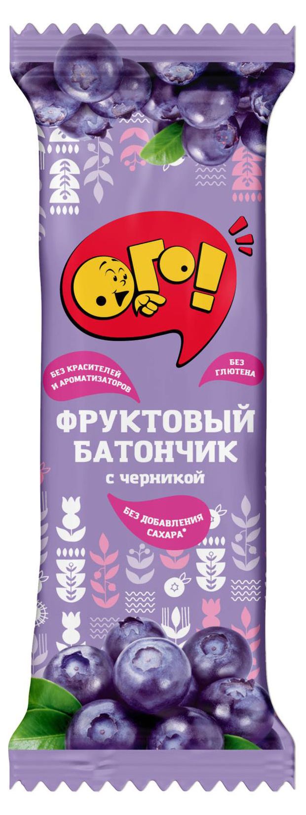 

Батончик фруктовый Ого! с Черникой 30 г