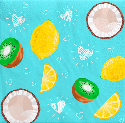 

Салфетки бумажные 2 слоя 33 х 33 см 12 шт. дизайн в ассортименте