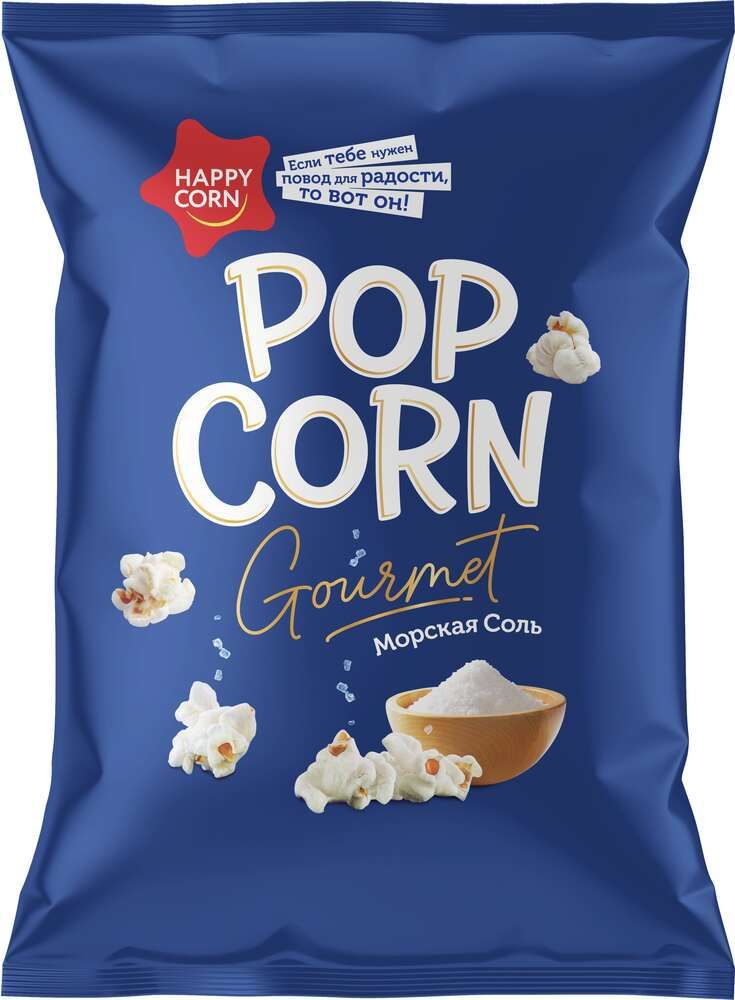 

Попкорн Happy Corn с морской солью 50 г