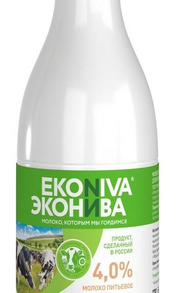 Молоко топленое ЭкоНива 4%, 1 л
