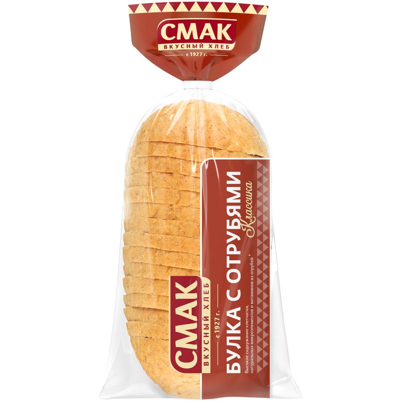

Булка Смак Классика с отрубями, в нарезке 330 г