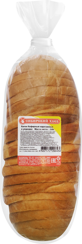 

Батон Сибирский Хлеб Кефирный в нарезке 250 г