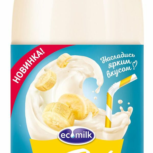 Коктейль молочный Ecomilk.Solo Спелый банан 2% 930 мл