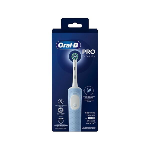 Электрическая зубная щетка Oral-B Vitality Pro арт. D103.413.3 тип 3708 Голубая