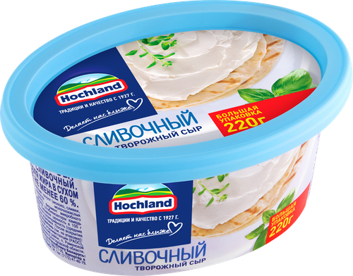 

Сыр творожный Hochland сливочный 60% 220 г
